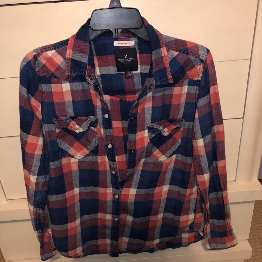Small Boyfriend Fit Patterned Flannel